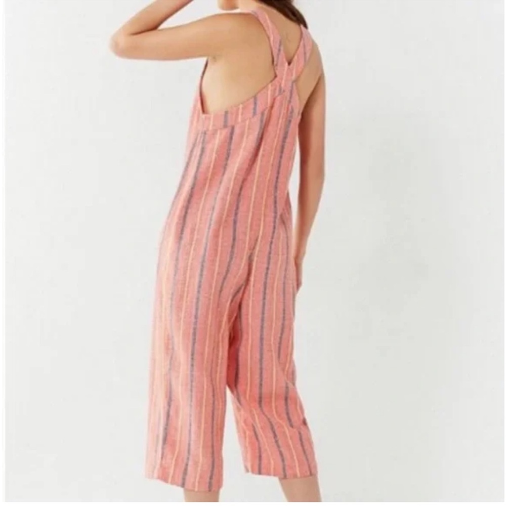 Urban Outfitters Striped Orange Jumpsuit